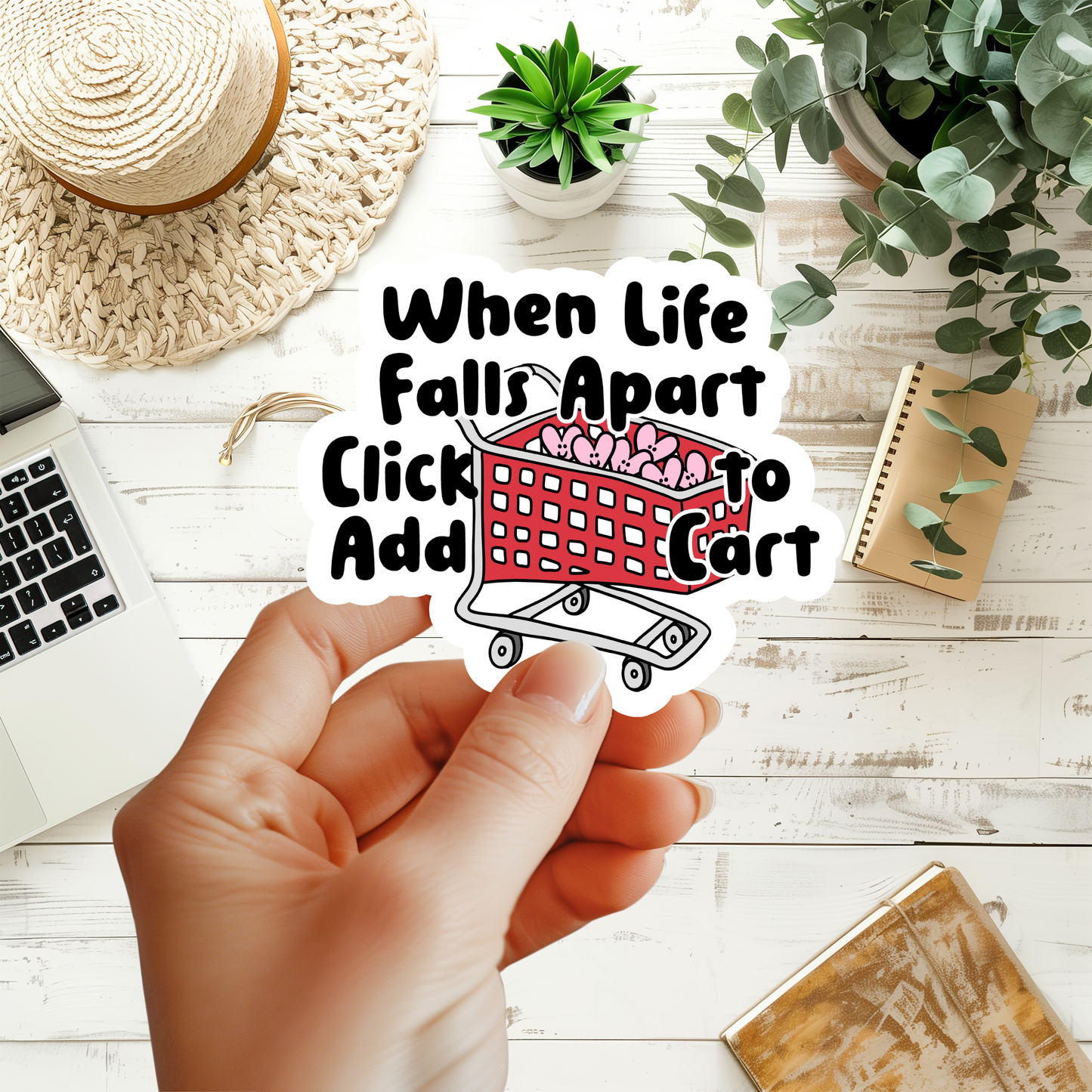 When Life Falls Apart Click Add To Cart Sticker