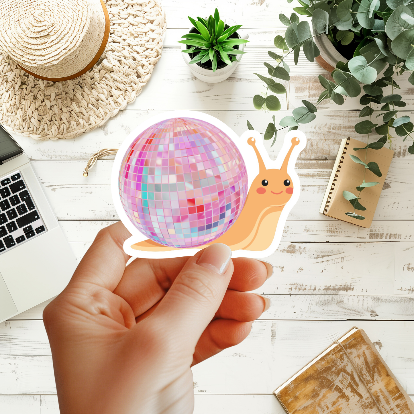 Discoball Snail Sticker