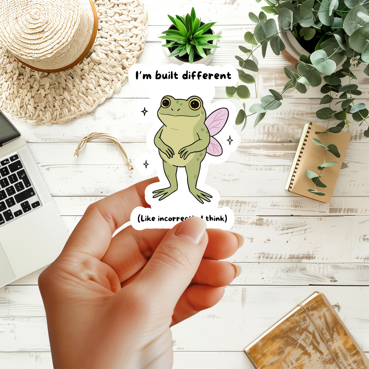 I'm Built Differently Frog Sticker