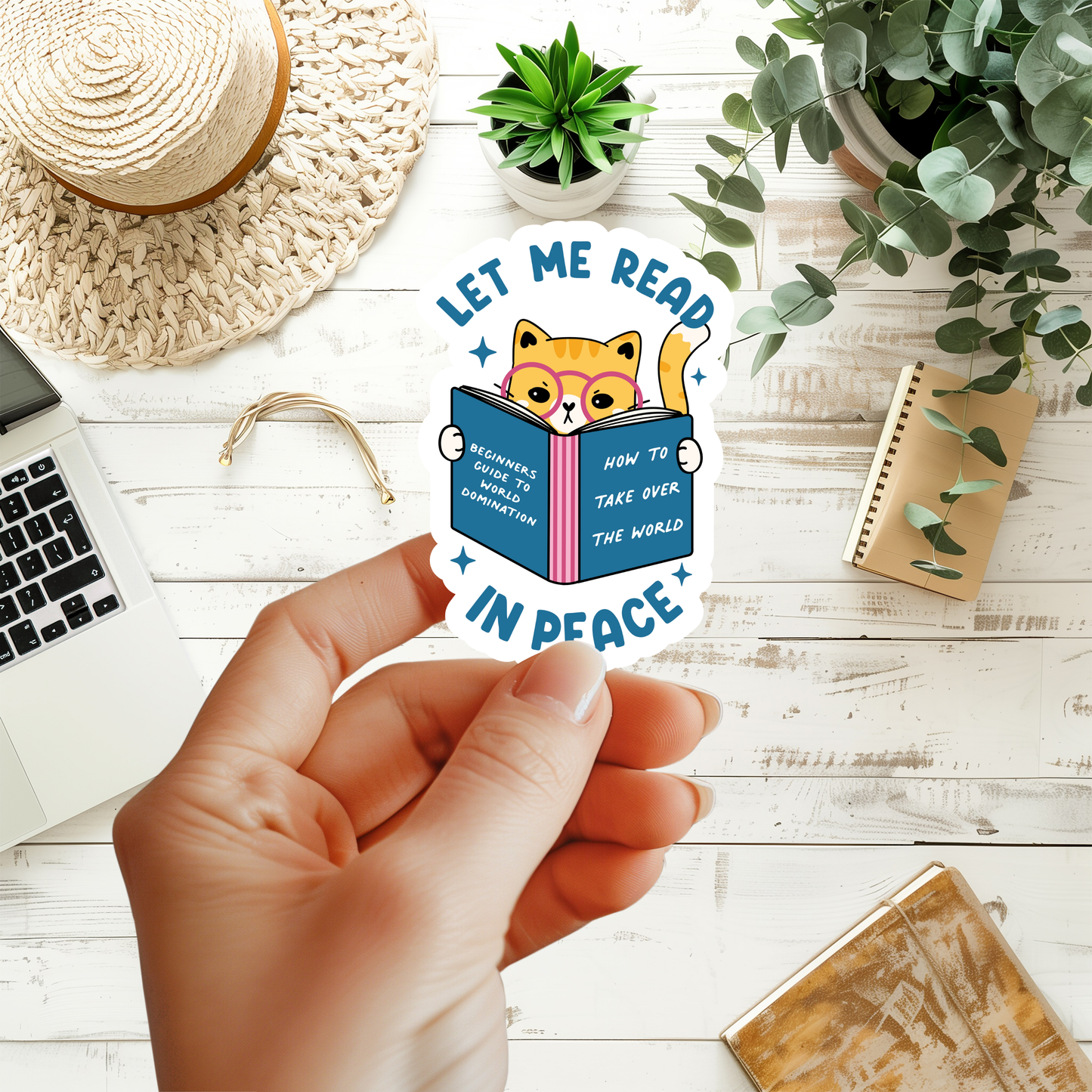 Let Me Read In Peace Sticker