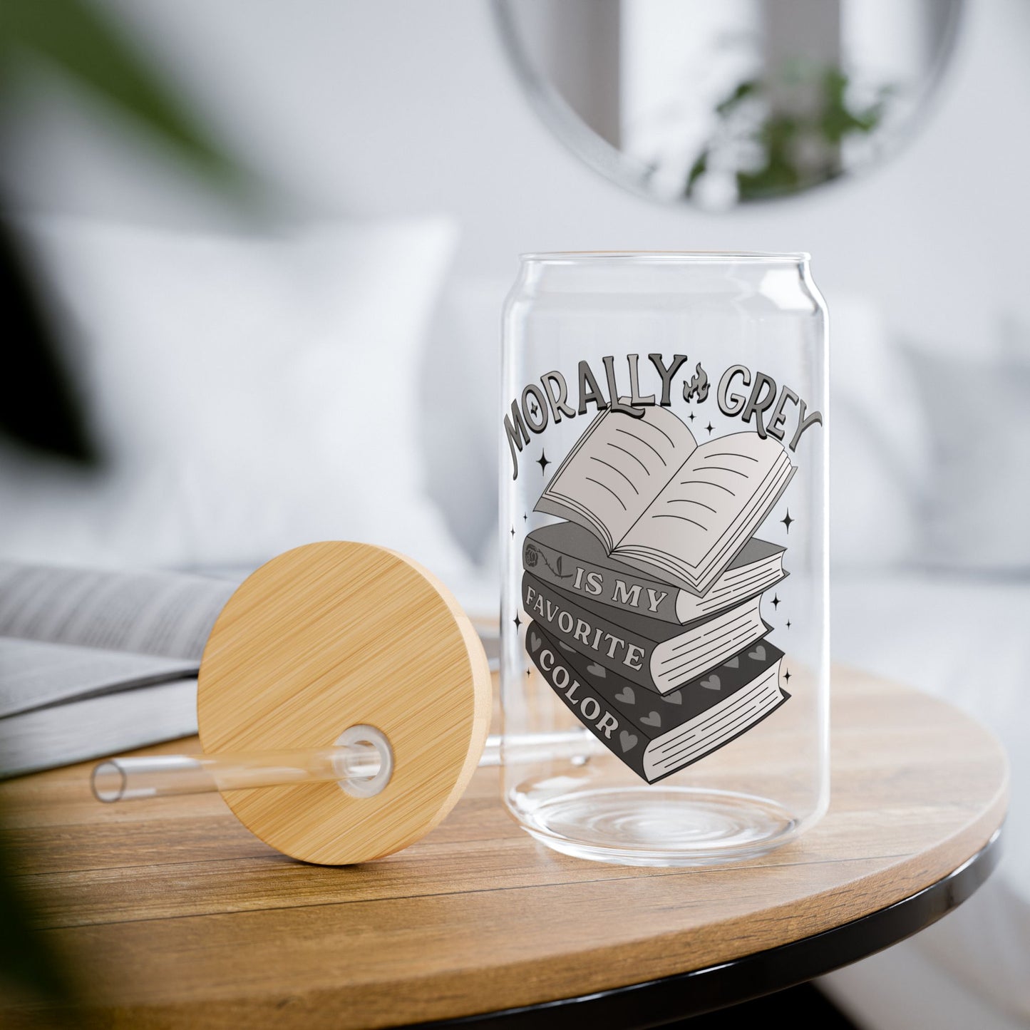 Morally Grey Is My Favorite Color 16oz Glass Iced Coffee Cup