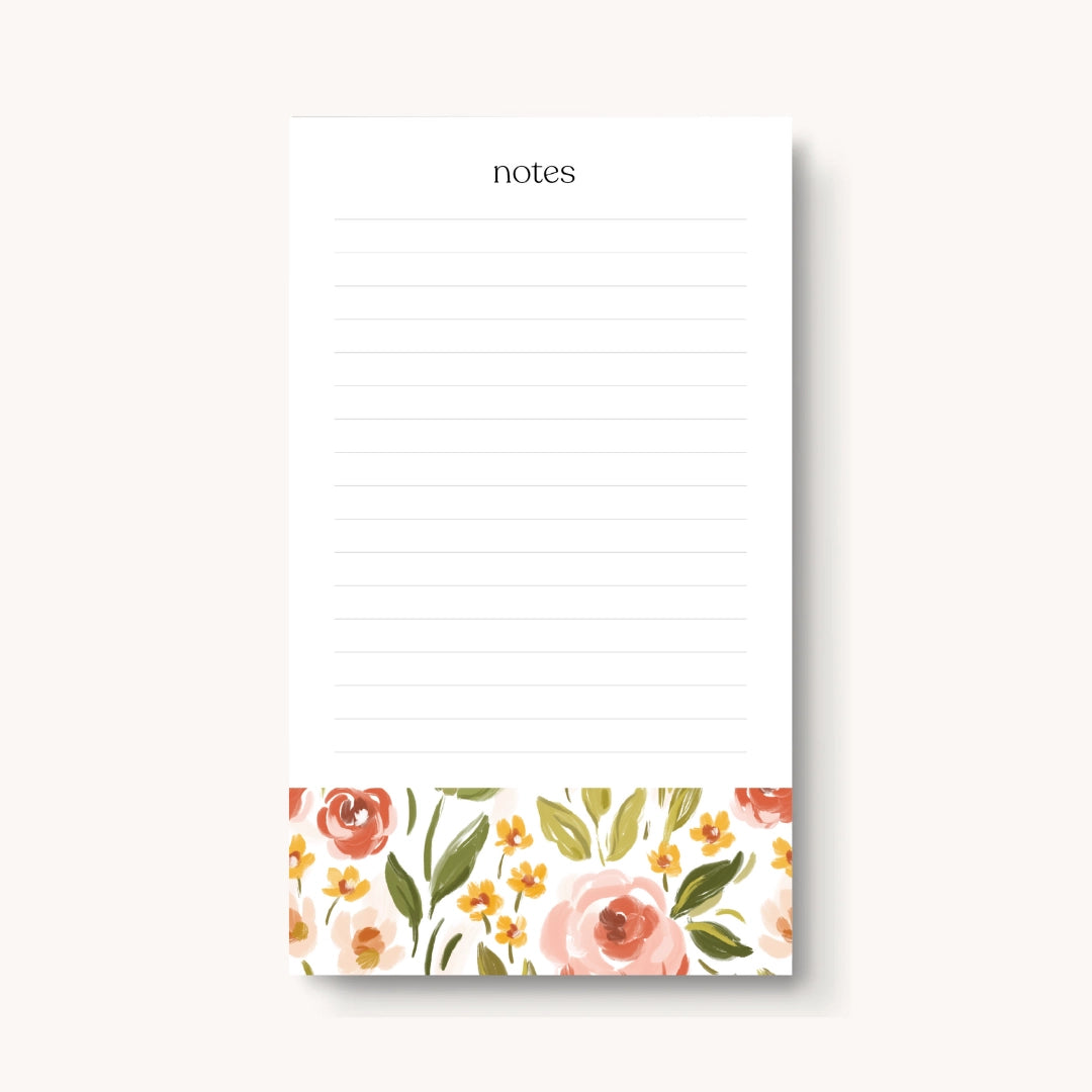 Spring Garden Lined Long Notepad
