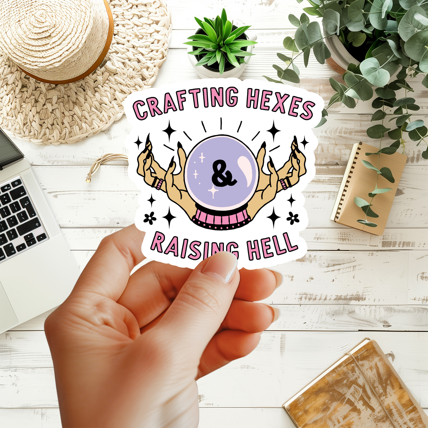 Crafting Hexes Raising Hell Sticker