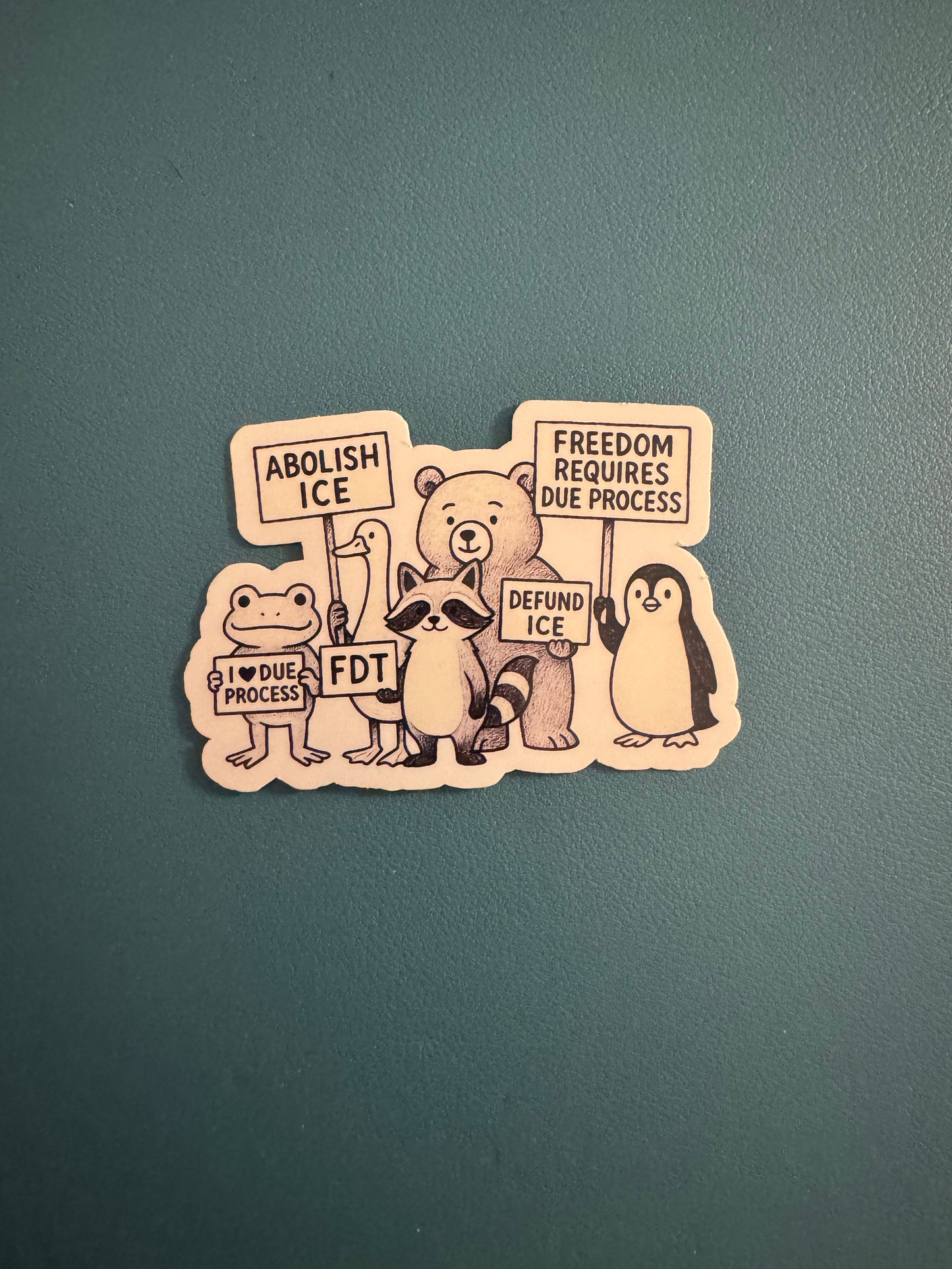 Abolish ICE Animals Sticker