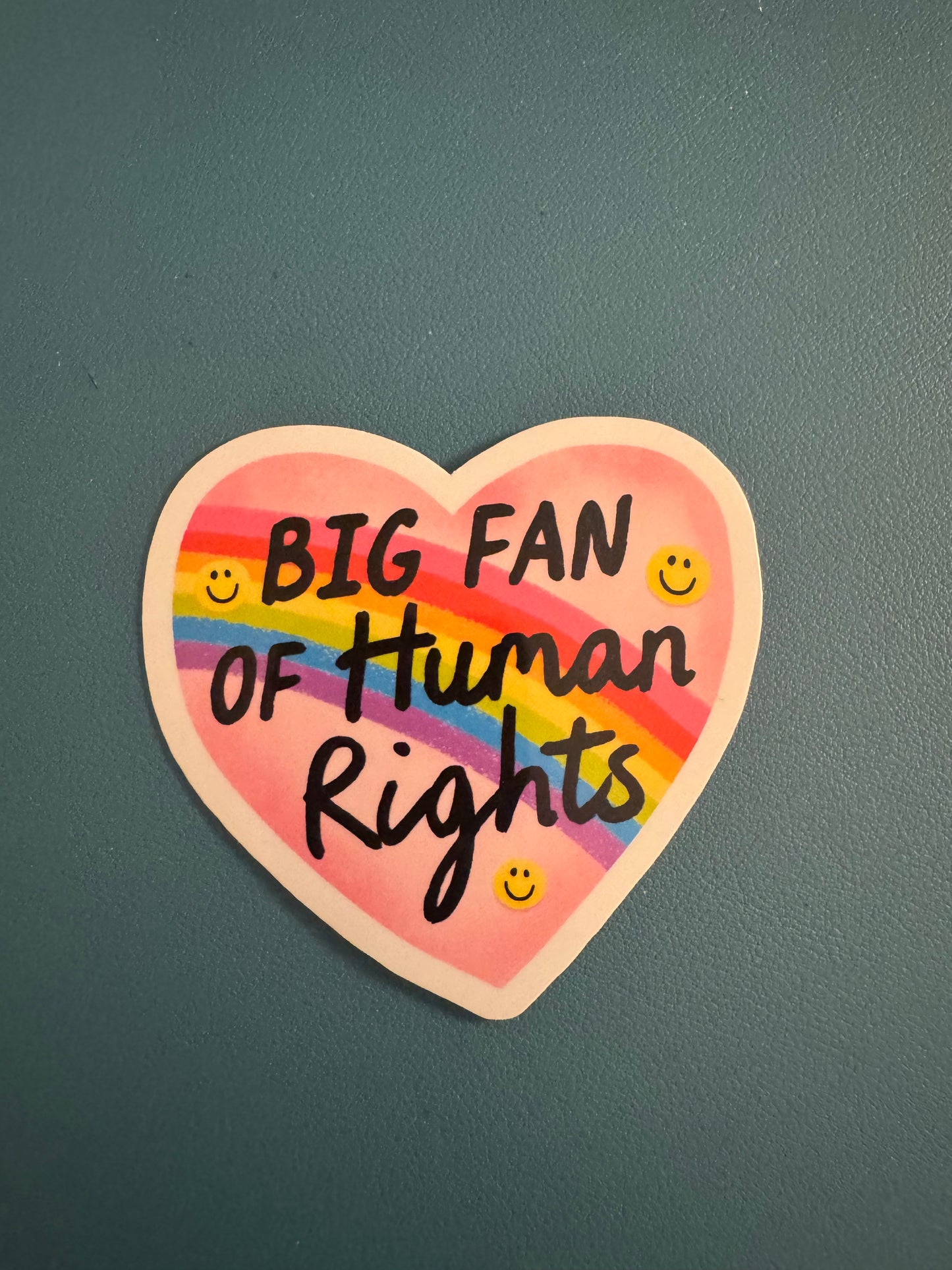 Big Fan Of Human Rights Sticker