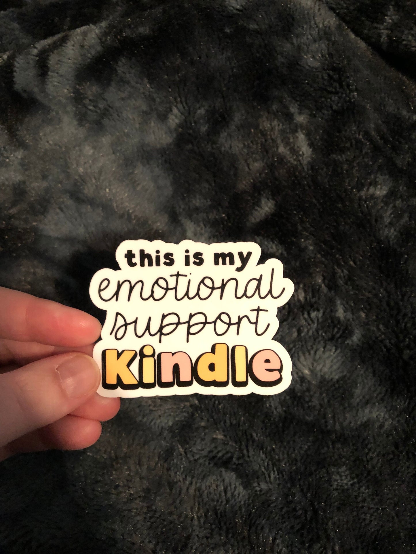 This Is My Emotional Support Kindle Sticker, Book Lovers, Booktok, Bookstagram, Romance Books, Mystery Books, E-Reader Sticker