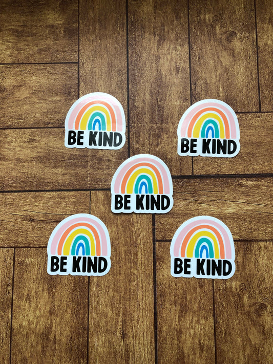 Be Kind Rainbow Sticker, Rainbow, Be Kind Sticker, Kindness Matters, Water Bottle Sticker, E-Reader Sticker, Trendy Sticker
