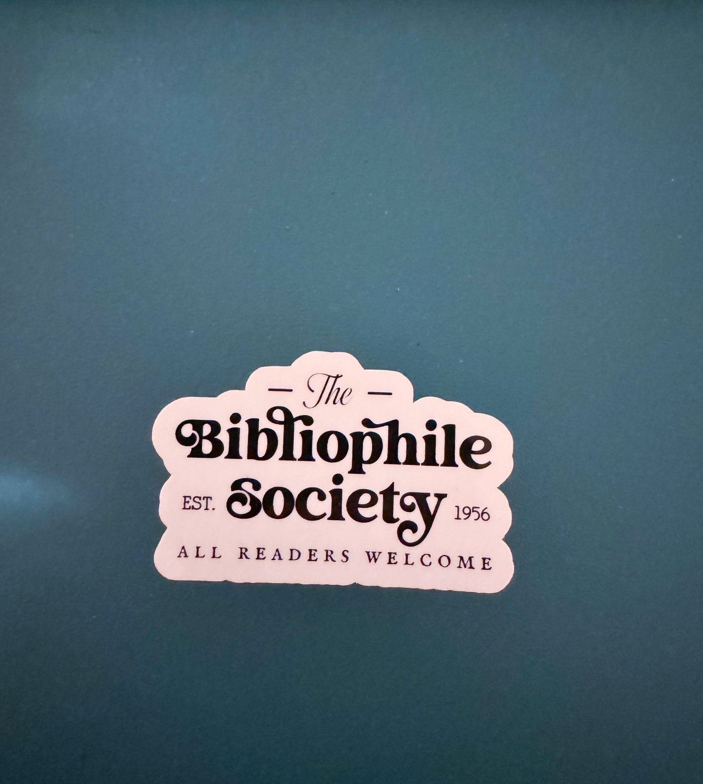 The Bibliophile Society Waterproof Sticker, Book Lover Decal, Library Book, Bookish Sticker, Gift for Readers, Book Tropes, Literary Gift