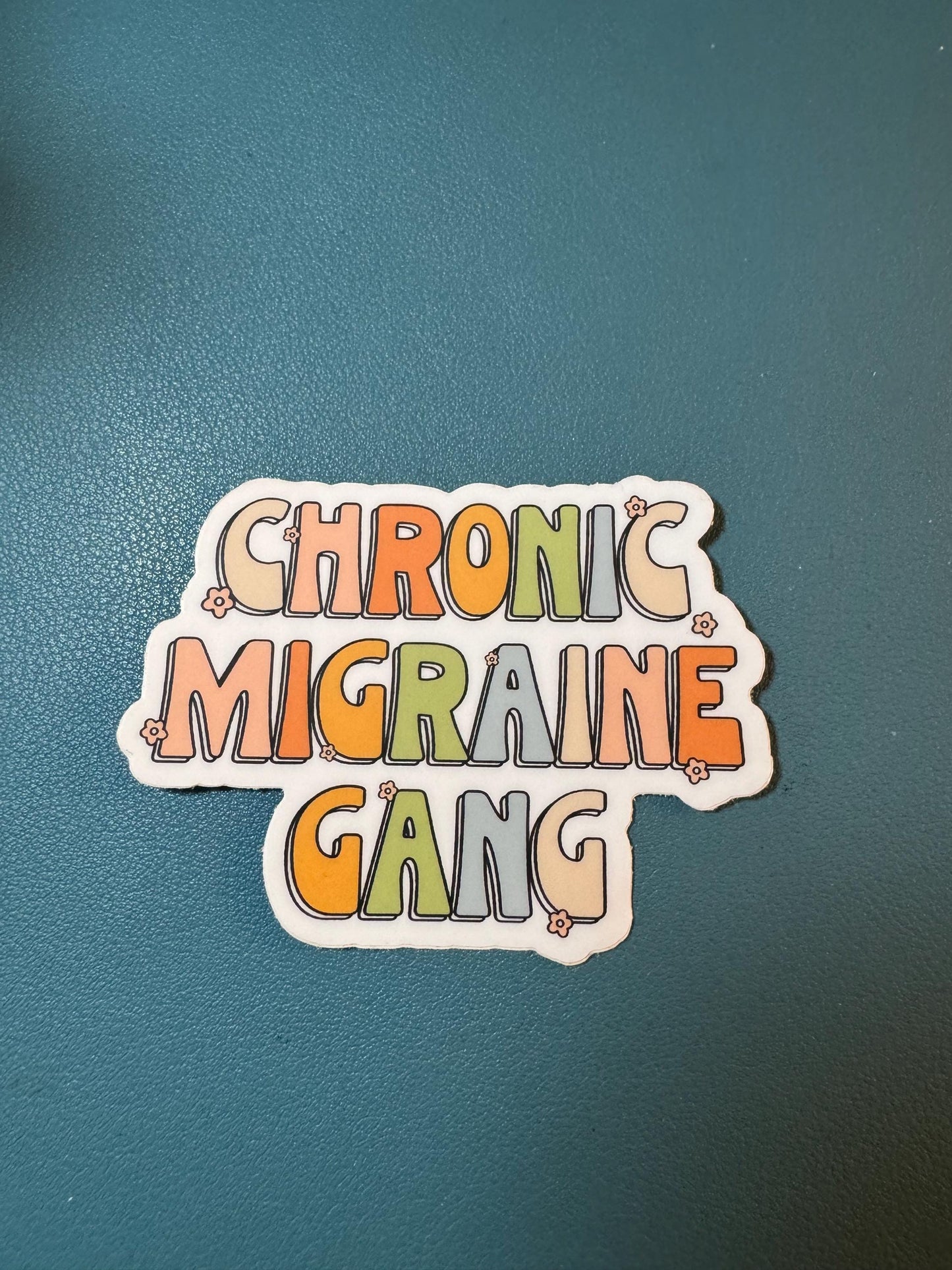 Chronic Migraine Gang Sticker, Invisible Illness, Chronic Illness, Spoonie Sticker, Migraine Life, Disability Awareness, End Ableism