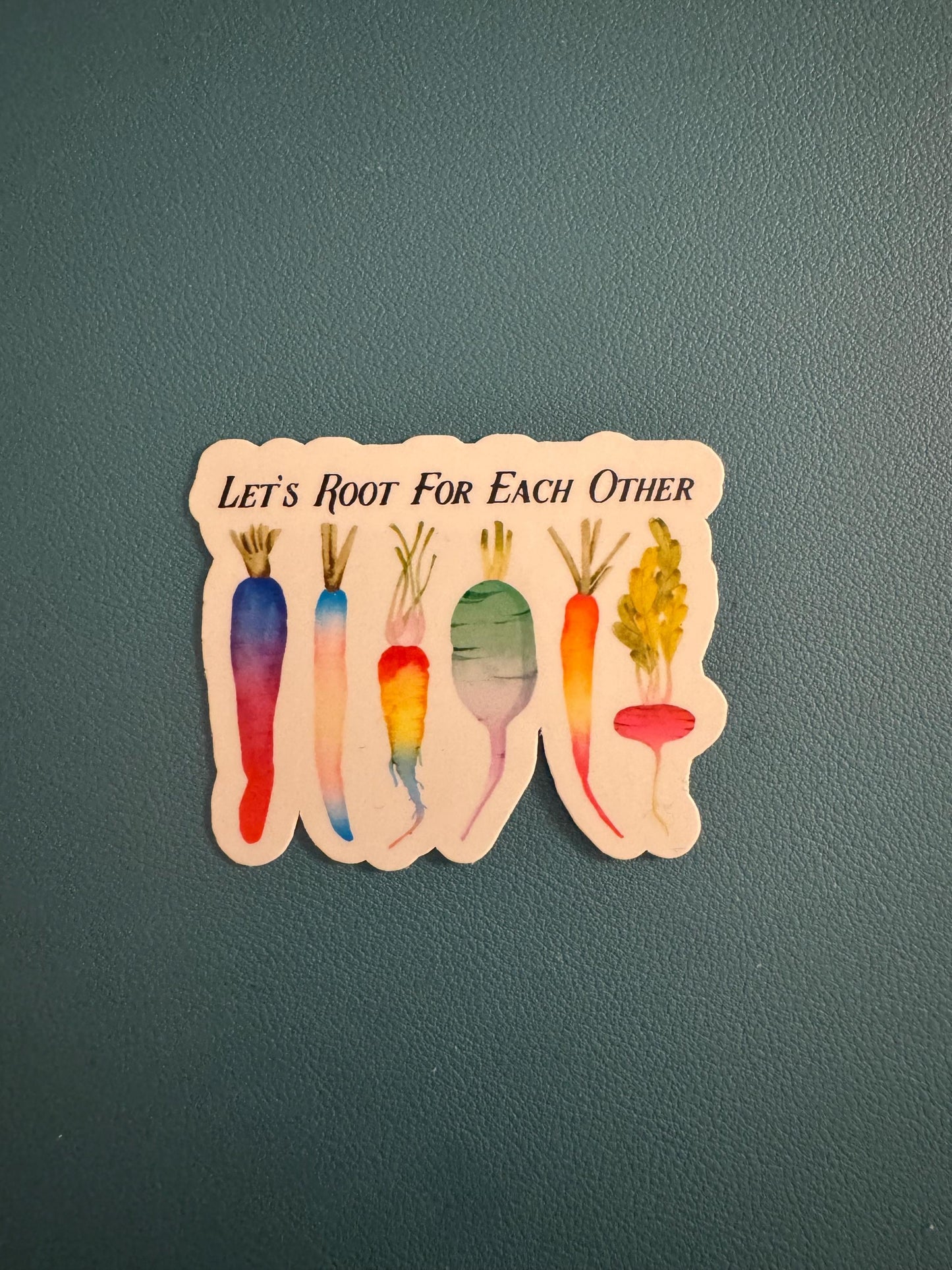 Let's Root For Each Other Sticker, Root Vegetables Sticker, Subtle LGBTQ Sticker, Empowerment Gift, Equality, Diversity Sticker