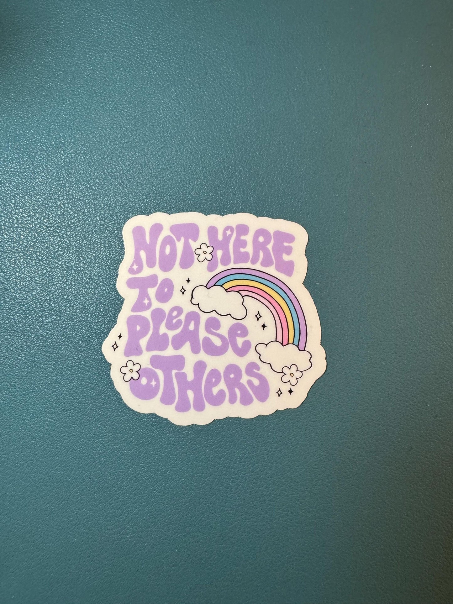 Not Here To Please Others Sticker, Rainbow Sticker, Snarky Sticker, Own Who You Are, Be Yourself, Adult Humor, Sassy Sticker, Gift for Her