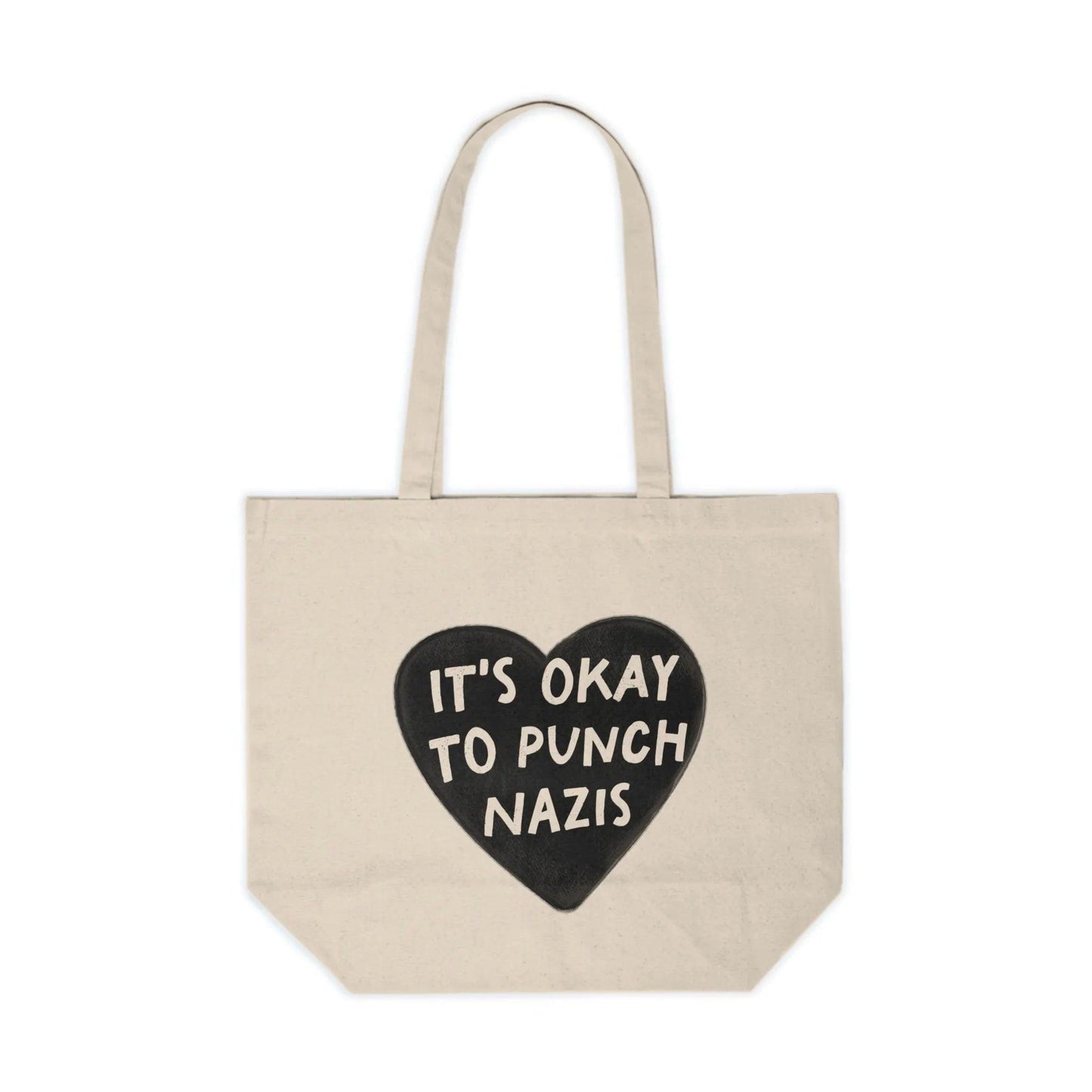 It's Okay To Punch Nazis Tote Bag, End Racism, Anti Trump, Pro Democracy Tote Bag, Anti Fascist Tote Bag