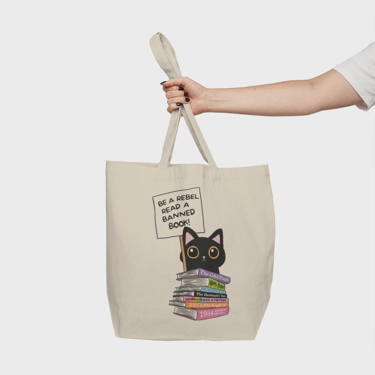 Be A Rebel Read A Banned Book Tote Bag, Read Banned Books, Fund School Libraries, Libraries Matter, Library Tote, Literacy Matters