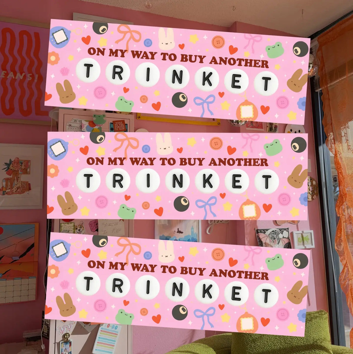 Trinket Collector Magnetic Bumper Sticker