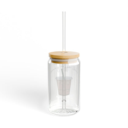 Iced Coffee Queen Glass Can Cup, Iced Coffee Cup, Beer Can Mug, Iced Coffee Lover
