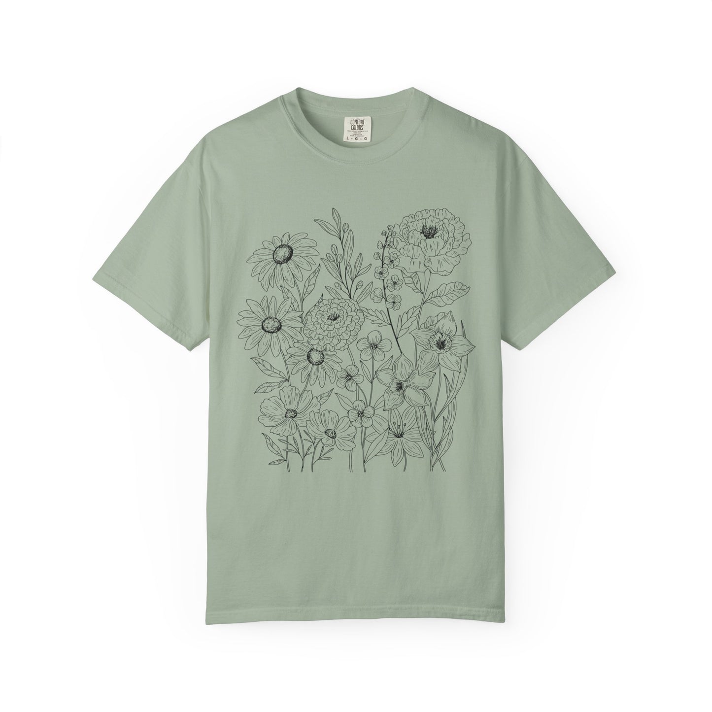 Wildly Growing Florals Comfort Colors T-Shirt