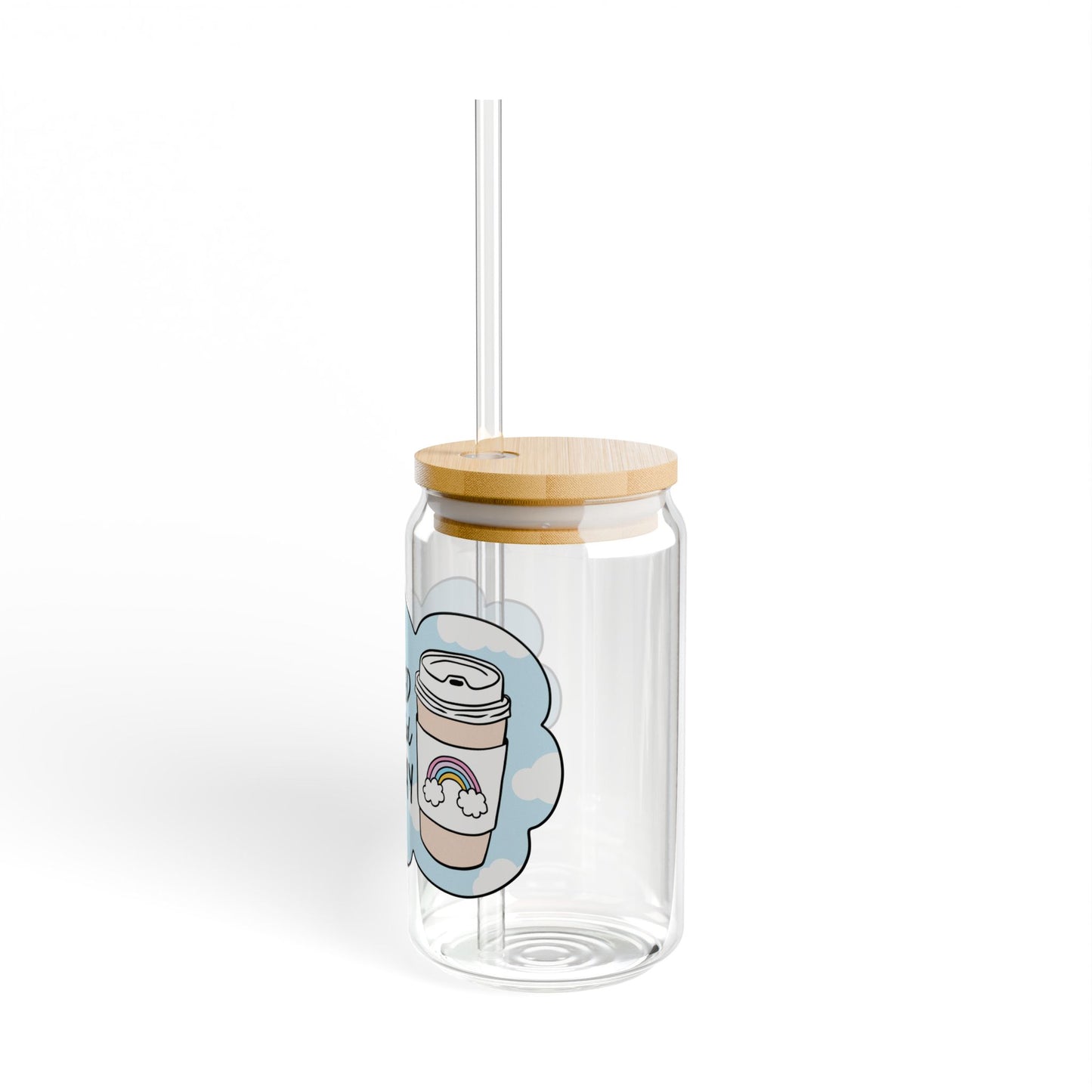 Caffeinated And Dissociated Kind Of Day 16oz Glass Iced Coffee Cup