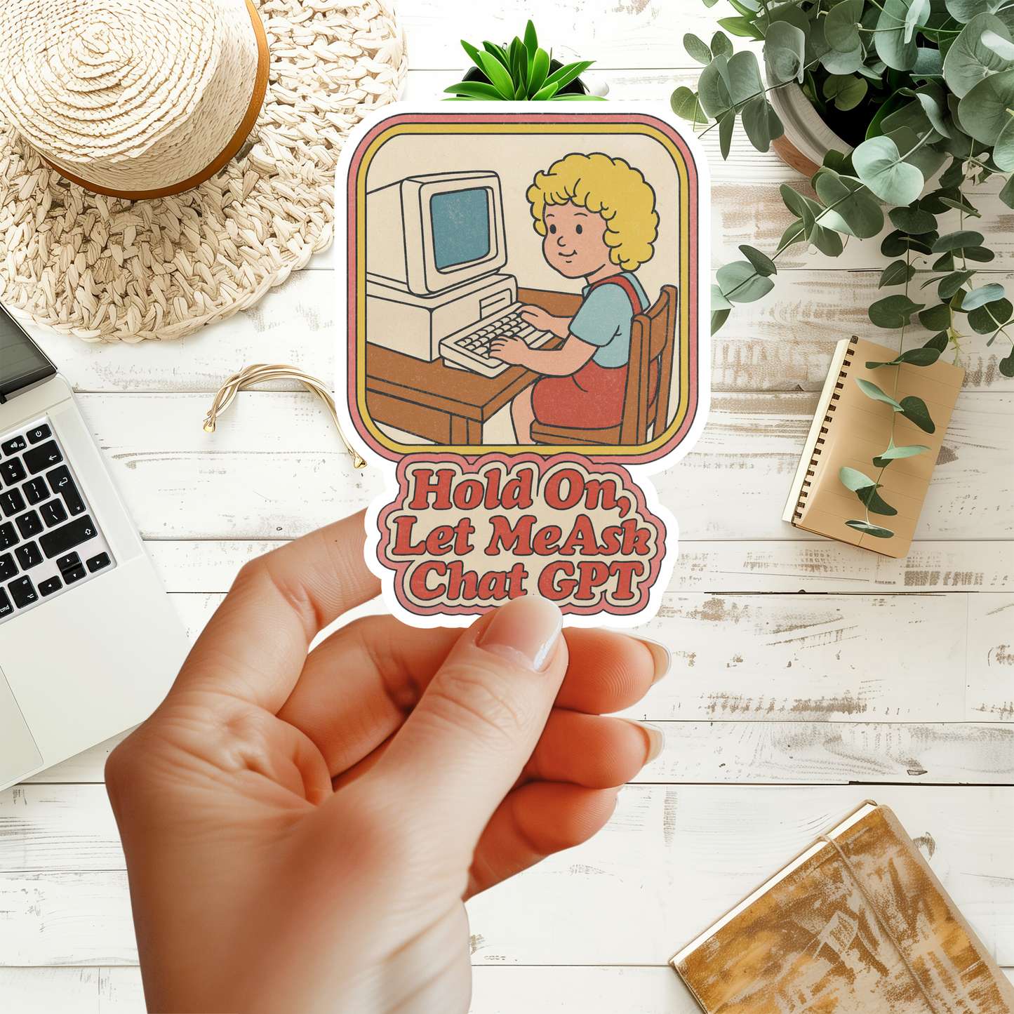 Hold On Let Me Ask ChatGPT Sticker