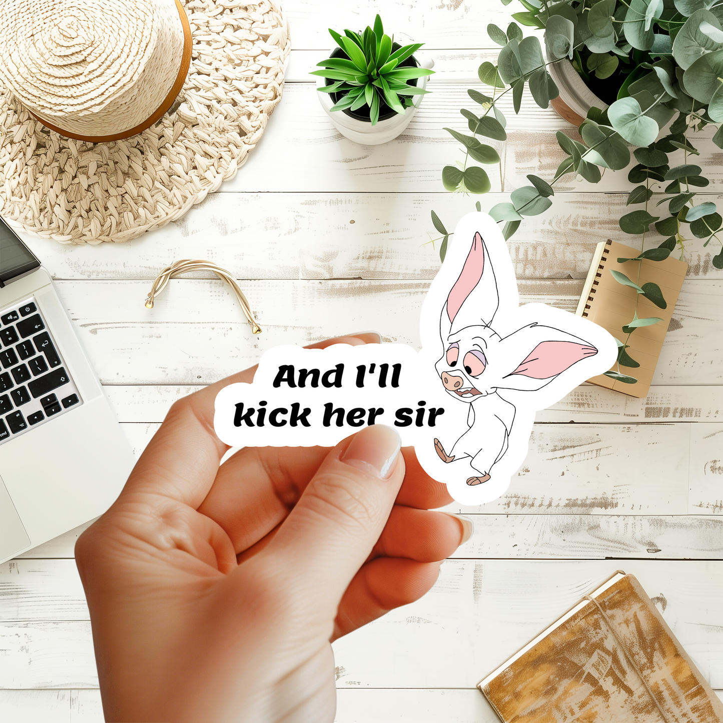 And I'll Kick Her Sir, Anastasia and Bartok Sticker