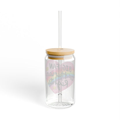 Big Fan Of Human Rights 16oz Glass Iced Coffee Cup