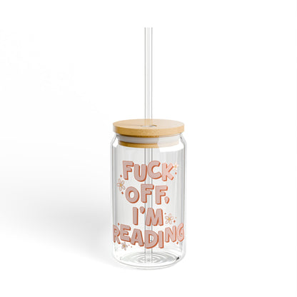 Fuck Off I'm Reading 16oz Glass Iced Coffee Cup
