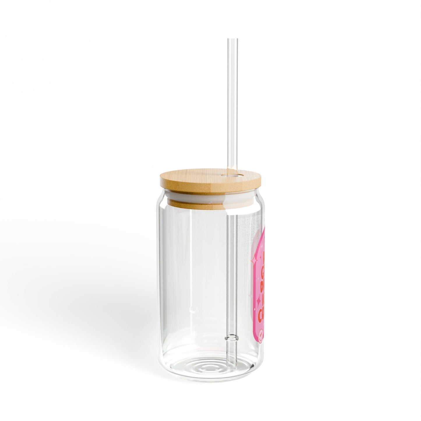 Hot Girls Drink Iced Coffee  Glass Tumbler, Best Friend Gift, Iced Coffee Lover, Glass Can Cup, Coffee Obsessed Gift, Gift For Her, Trendy
