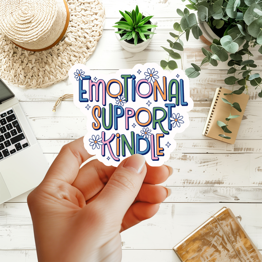 Emotional Support Kindle Sticker