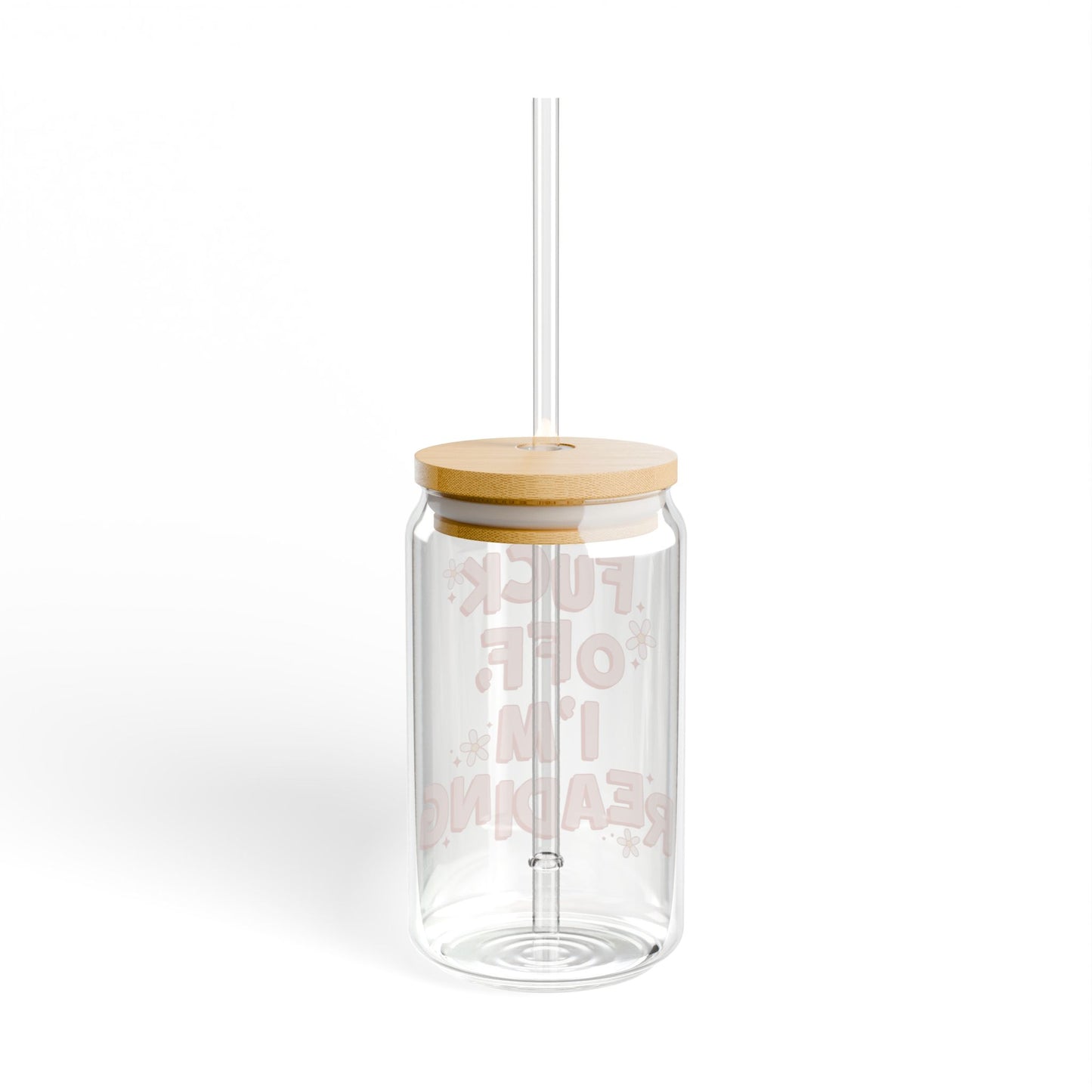 Fuck Off I'm Reading 16oz Glass Iced Coffee Cup