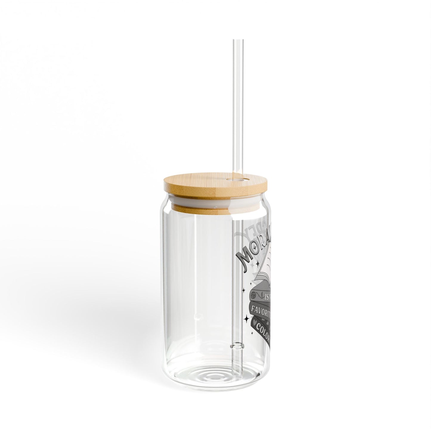 Morally Grey Is My Favorite Color 16oz Glass Iced Coffee Cup