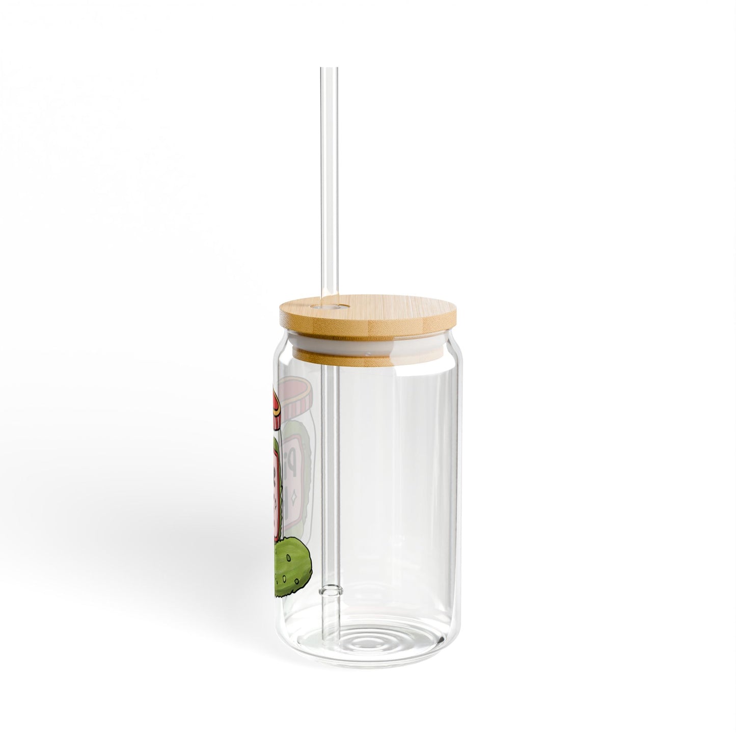 Pickle Hoe 16oz Glass Iced Coffee Cup