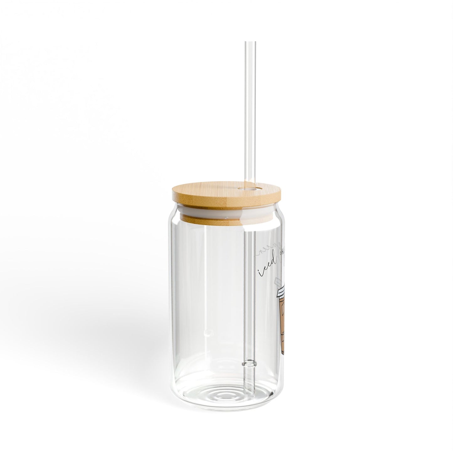Iced Coffee Queen Glass Can Cup, Iced Coffee Cup, Beer Can Mug, Iced Coffee Lover