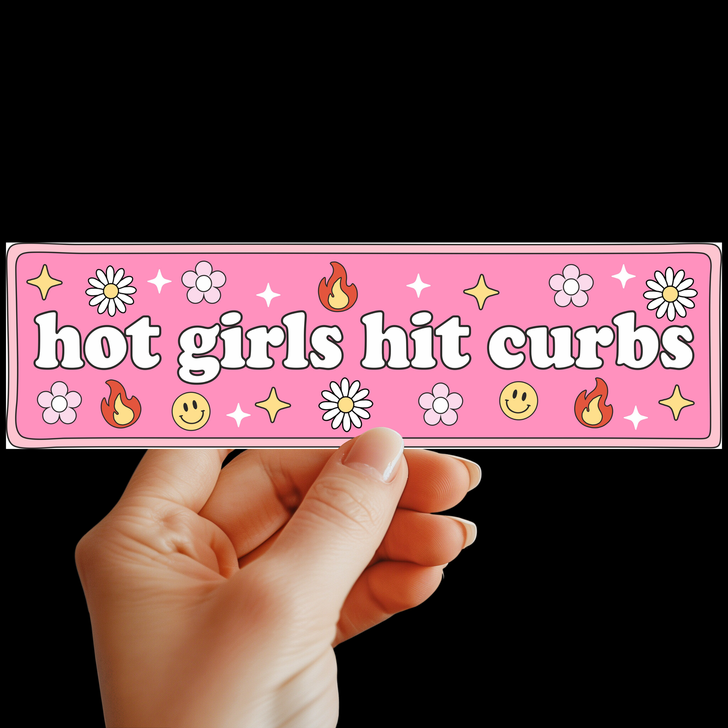 Hot Girls Hit Curbs Bumper Stickers