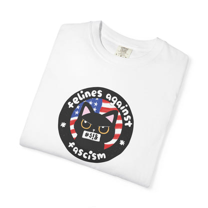 Felines Against Fascism T-Shirt, End Tyranny, Women's Rights, Anti-Racism, Pro-Choice, LGBTQIA+ Rights, Childless Cat Lady, Climate Change