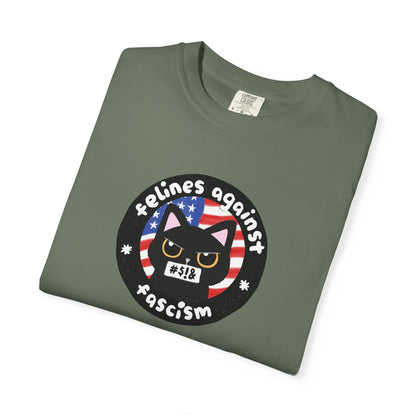 Felines Against Fascism T-Shirt, End Tyranny, Women's Rights, Anti-Racism, Pro-Choice, LGBTQIA+ Rights, Childless Cat Lady, Climate Change