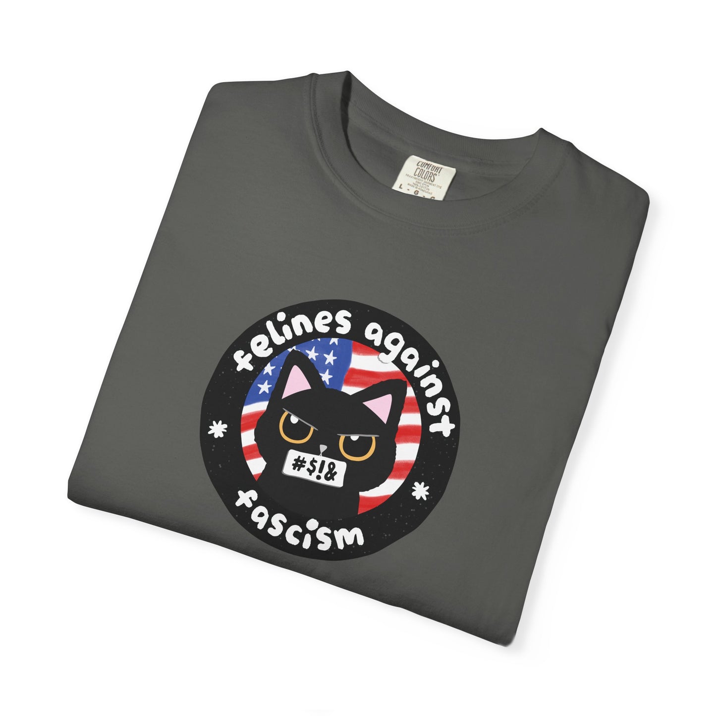Felines Against Fascism T-Shirt, End Tyranny, Women's Rights, Anti-Racism, Pro-Choice, LGBTQIA+ Rights, Childless Cat Lady, Climate Change