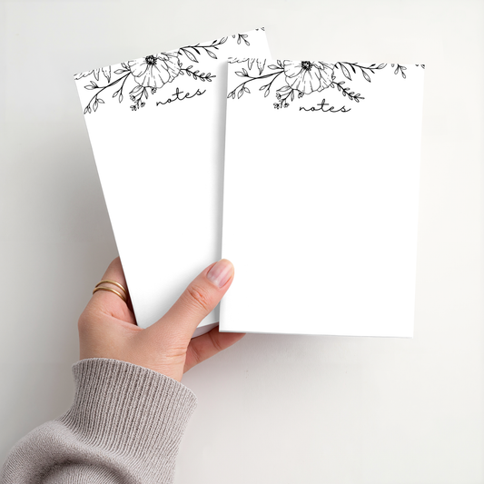 Whimsical Floral Notepad