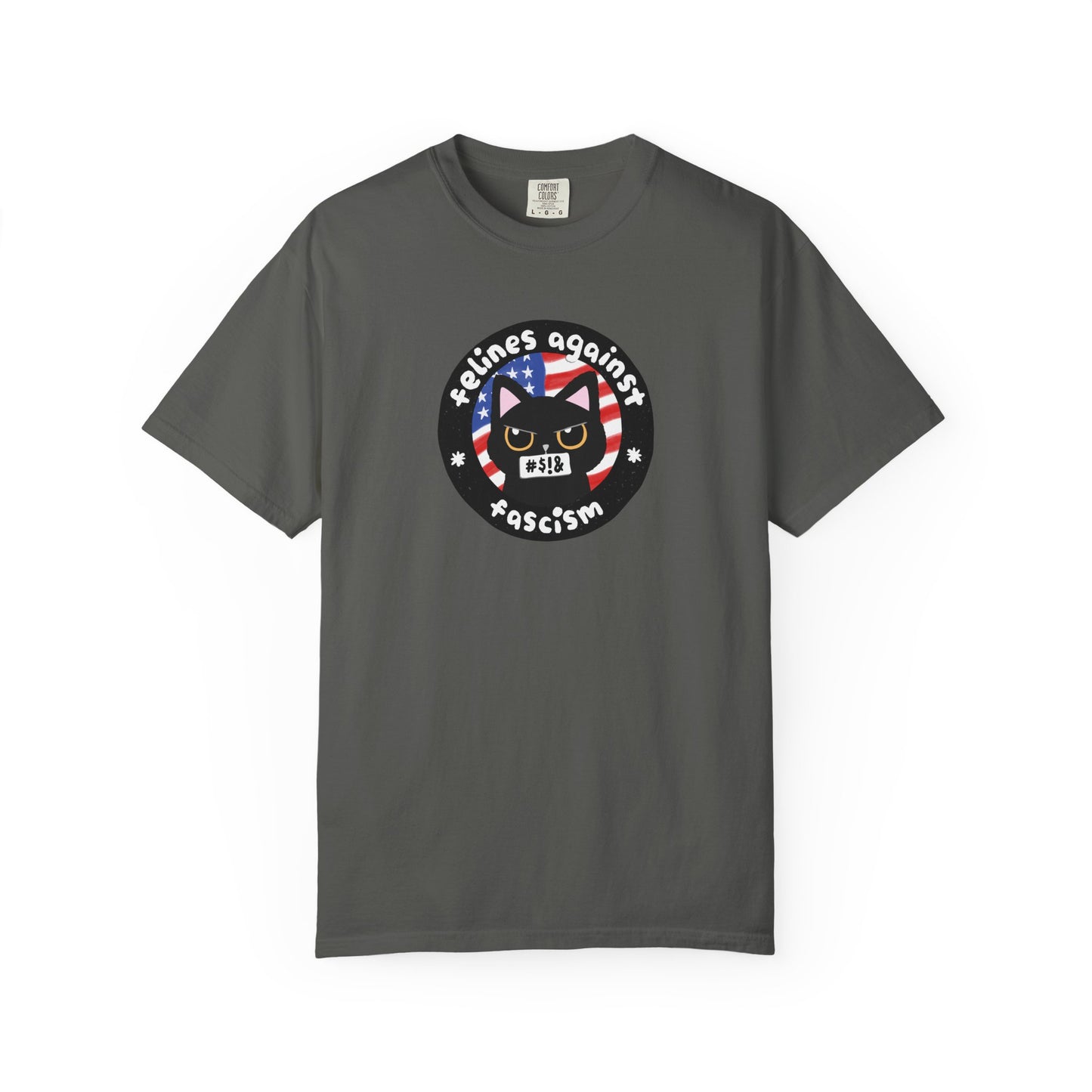 Felines Against Fascism T-Shirt, End Tyranny, Women's Rights, Anti-Racism, Pro-Choice, LGBTQIA+ Rights, Childless Cat Lady, Climate Change