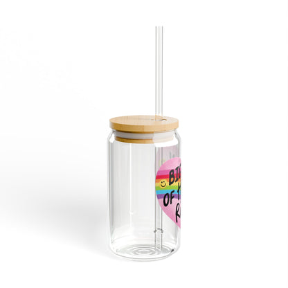 Big Fan Of Human Rights 16oz Glass Iced Coffee Cup
