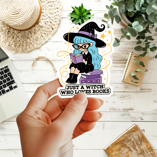 Just A Witch Who Loves Books Stickers