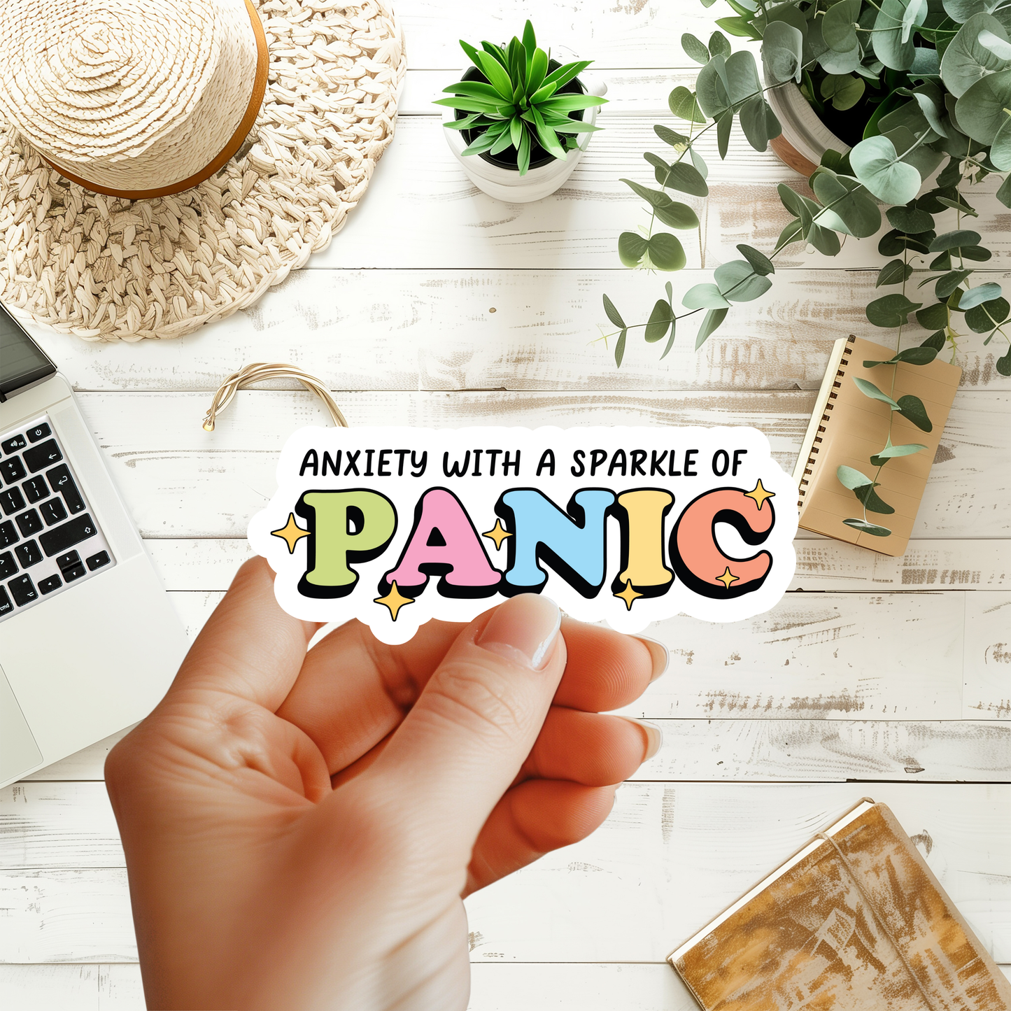 Anxiety With A Sparkle Of Panic Sticker