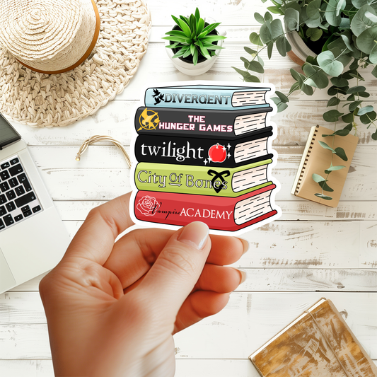 YA Novel Stack Sticker