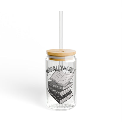 Morally Grey Is My Favorite Color 16oz Glass Iced Coffee Cup