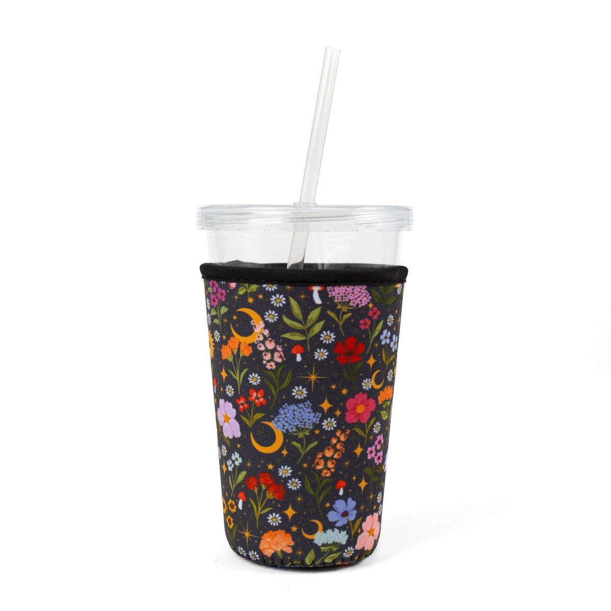 Dark Celestial Floral Cup Sleeve