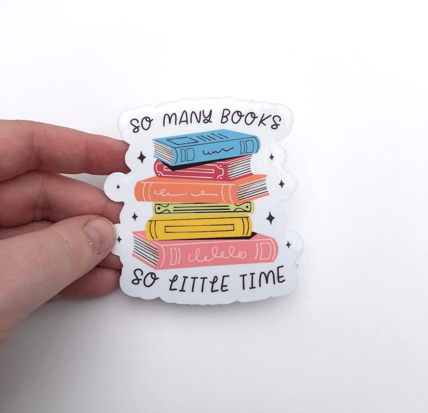 So Many Books So Little Time Waterproof Sticker | TBR List, Book Lover, Smutty Books,  Mystery Novels, Water Bottle Sticker, Bookish Gift