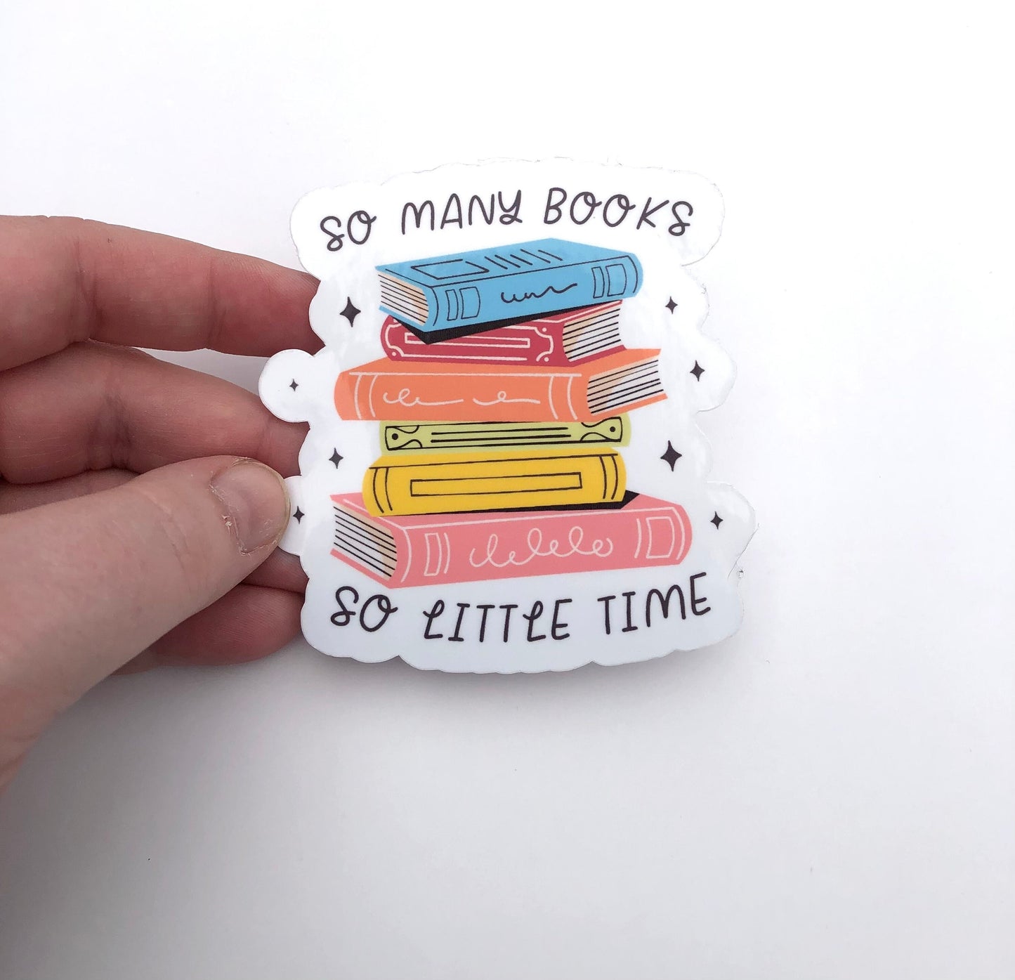 So Many Books So Little Time Waterproof Sticker | TBR List, Book Lover, Smutty Books,  Mystery Novels, Water Bottle Sticker, Bookish Gift