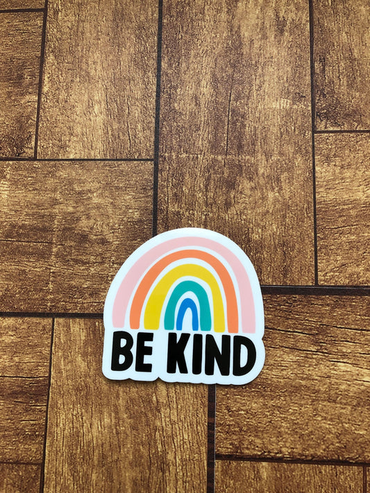 Be Kind Rainbow Sticker, Rainbow, Be Kind Sticker, Kindness Matters, Water Bottle Sticker, E-Reader Sticker, Trendy Sticker