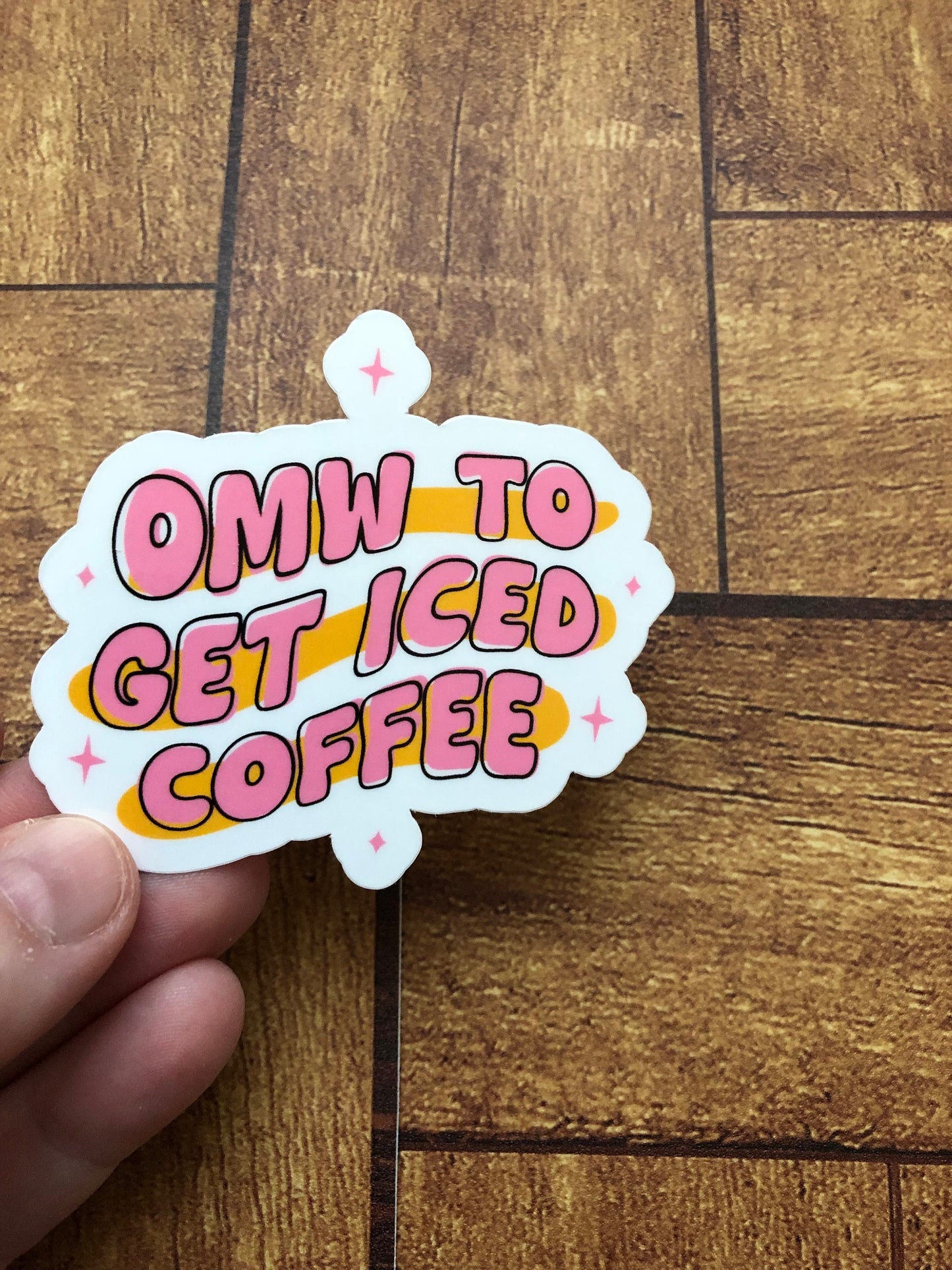 On My Way To Get Iced Coffee Sticker, Iced Coffee Lover, Coffee Sticker, Trendy Sticker, Water Bottle Sticker, Kindle Sticker