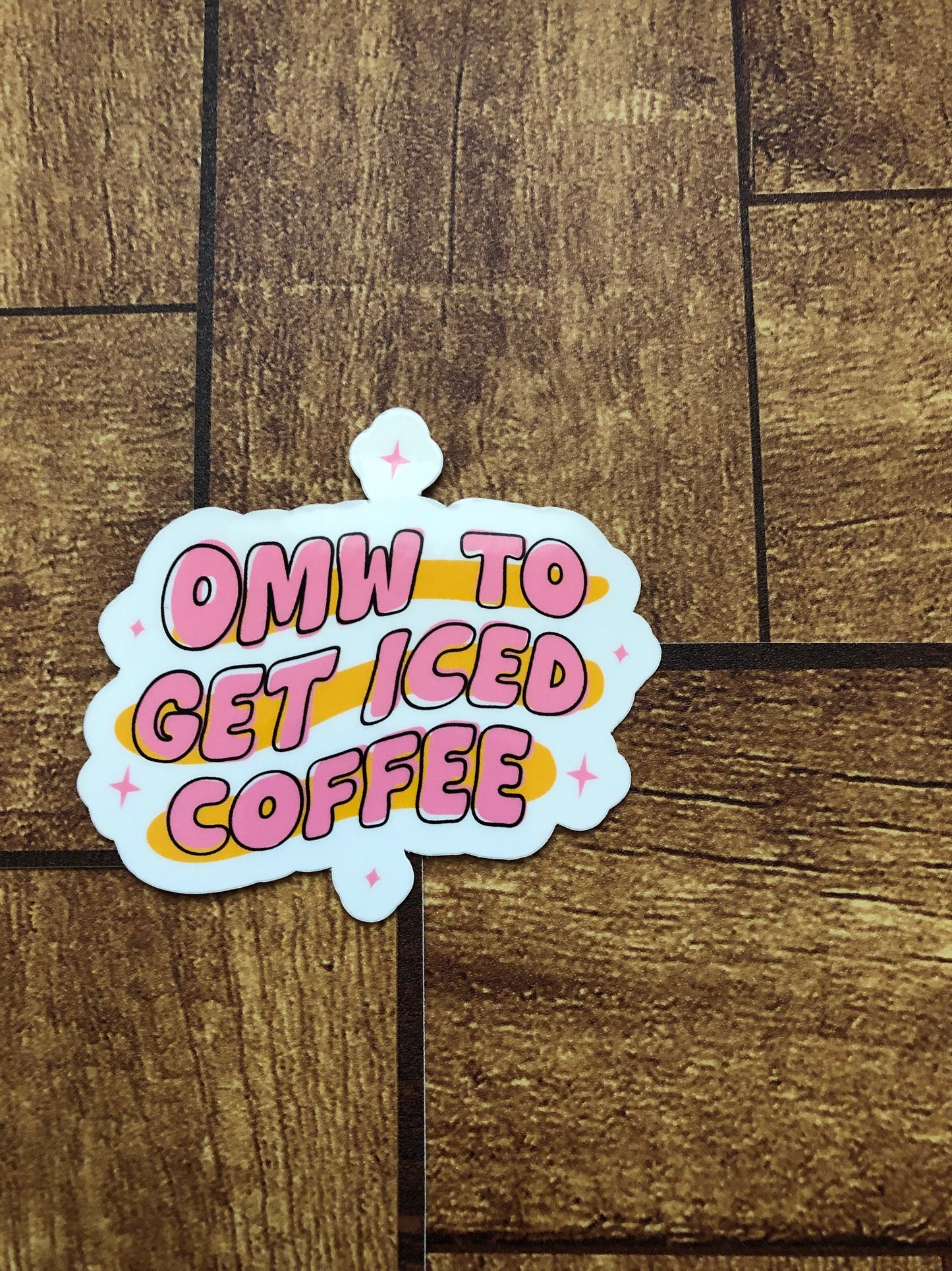 On My Way To Get Iced Coffee Sticker, Iced Coffee Lover, Coffee Sticker, Trendy Sticker, Water Bottle Sticker, Kindle Sticker