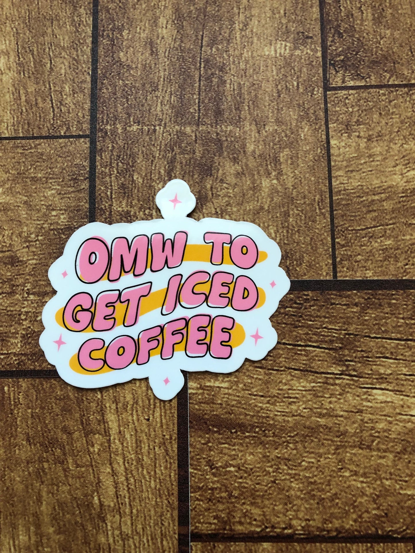 On My Way To Get Iced Coffee Sticker, Iced Coffee Lover, Coffee Sticker, Trendy Sticker, Water Bottle Sticker, Kindle Sticker