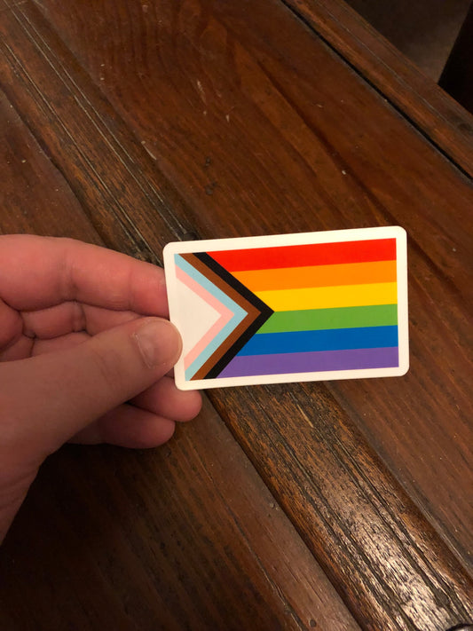 Pride Flag Sticker, Lesbian, Bisexual, Transgender, Gay Pride Sticker, LGBTQIA+, Pride Month Sticker, Water Bottle Sticker, Gift For Friend